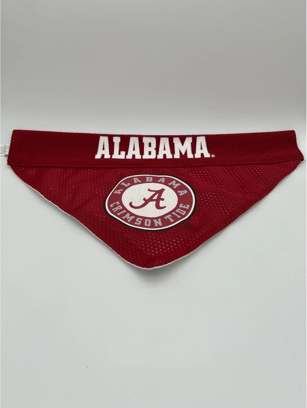 Alabama Crimson Tide Reversible Pet Bandana - Red and White Polyester